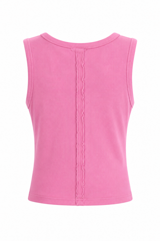 Perfect Layering Italian Tank Top- Pink