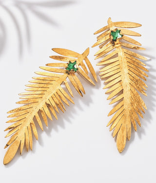 Golden Palm Earring