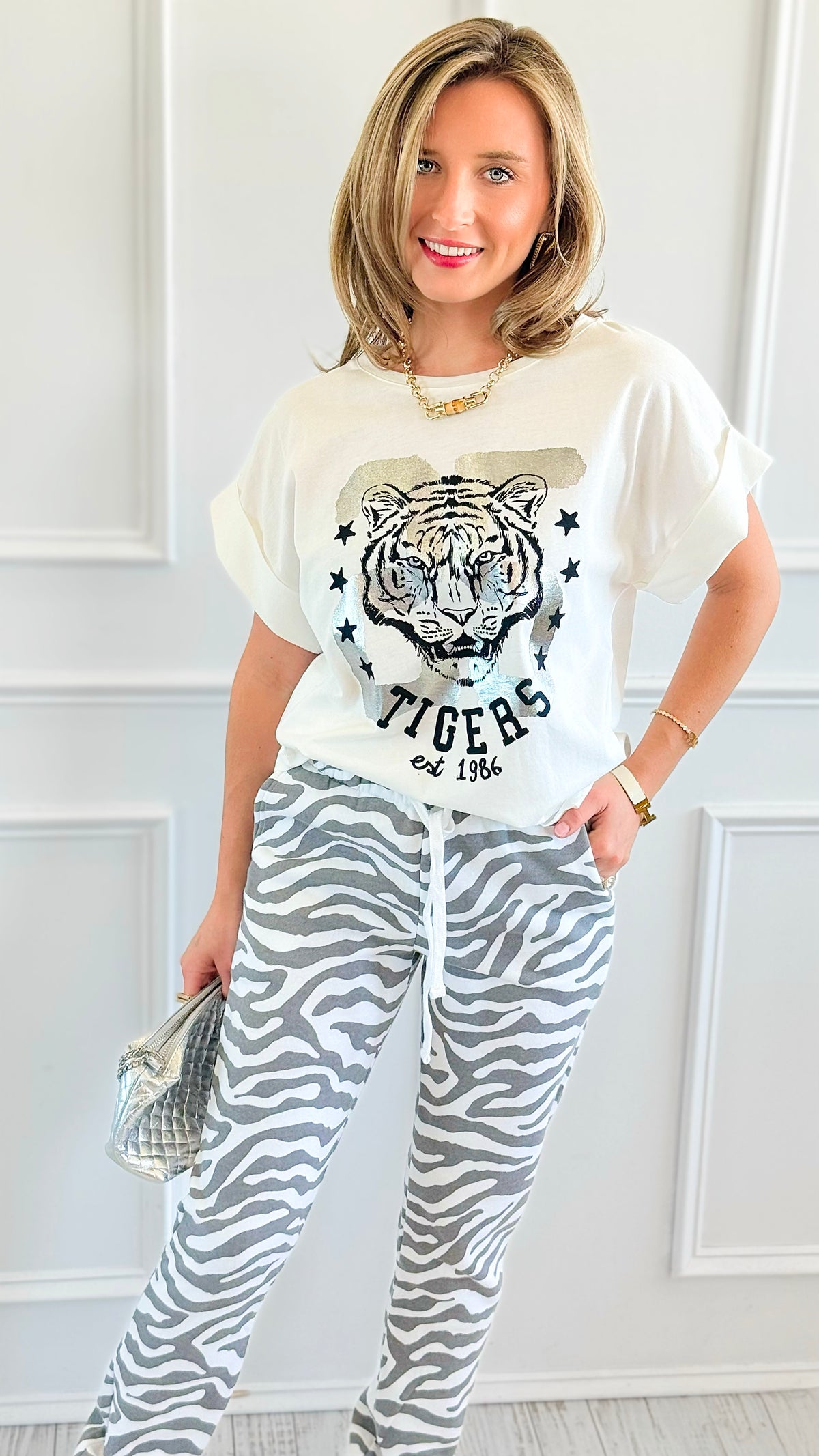Wild Iconic Italian Graphic Tee-110 Short Sleeve Tops-FIRSTAGE-Coastal Bloom Boutique, find the trendiest versions of the popular styles and looks Located in Indialantic, FL
