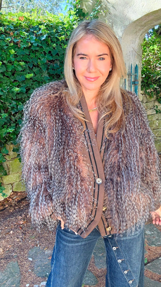 Fawn Fur Chic Italian Jacket
