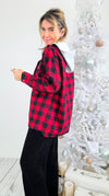 Plaid Hooded Shirt-130 Long Sleeve Tops-Blue Age-Coastal Bloom Boutique, find the trendiest versions of the popular styles and looks Located in Indialantic, FL