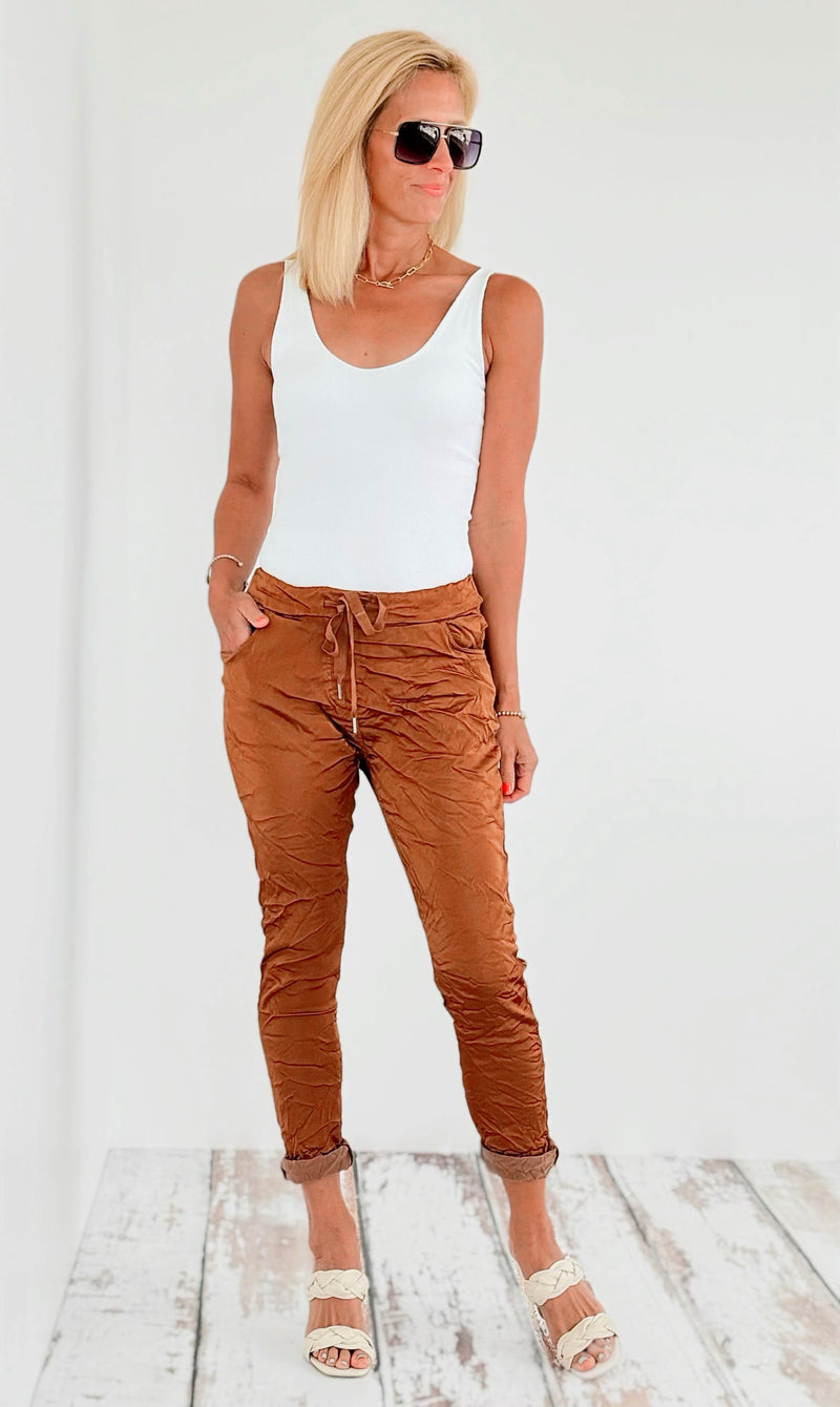 Italian Wish List Jogger - Camel-180 Joggers-Italianissimo-Coastal Bloom Boutique, find the trendiest versions of the popular styles and looks Located in Indialantic, FL