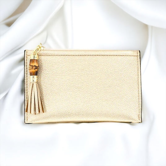 Bamboo Tassel Wallet- Gold-240 Bags-BC Handbags-Coastal Bloom Boutique, find the trendiest versions of the popular styles and looks Located in Indialantic, FL