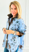 Sunlit Petals Italian Blouse-110 Long Sleeve Tops-TATTOO Z-Coastal Bloom Boutique, find the trendiest versions of the popular styles and looks Located in Indialantic, FL