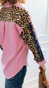 Wild Remix Button Down Top-110 Long Sleeve Tops-JODIFL-Coastal Bloom Boutique, find the trendiest versions of the popular styles and looks Located in Indialantic, FL