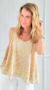 Wild Luxe Italian Relaxed Tank Top-100 Sleeveless Tops-Italianissimo-Coastal Bloom Boutique, find the trendiest versions of the popular styles and looks Located in Indialantic, FL