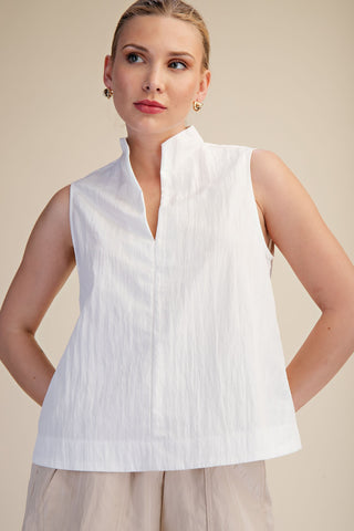 Whisper of Quiet Light Sleeveless Top - White