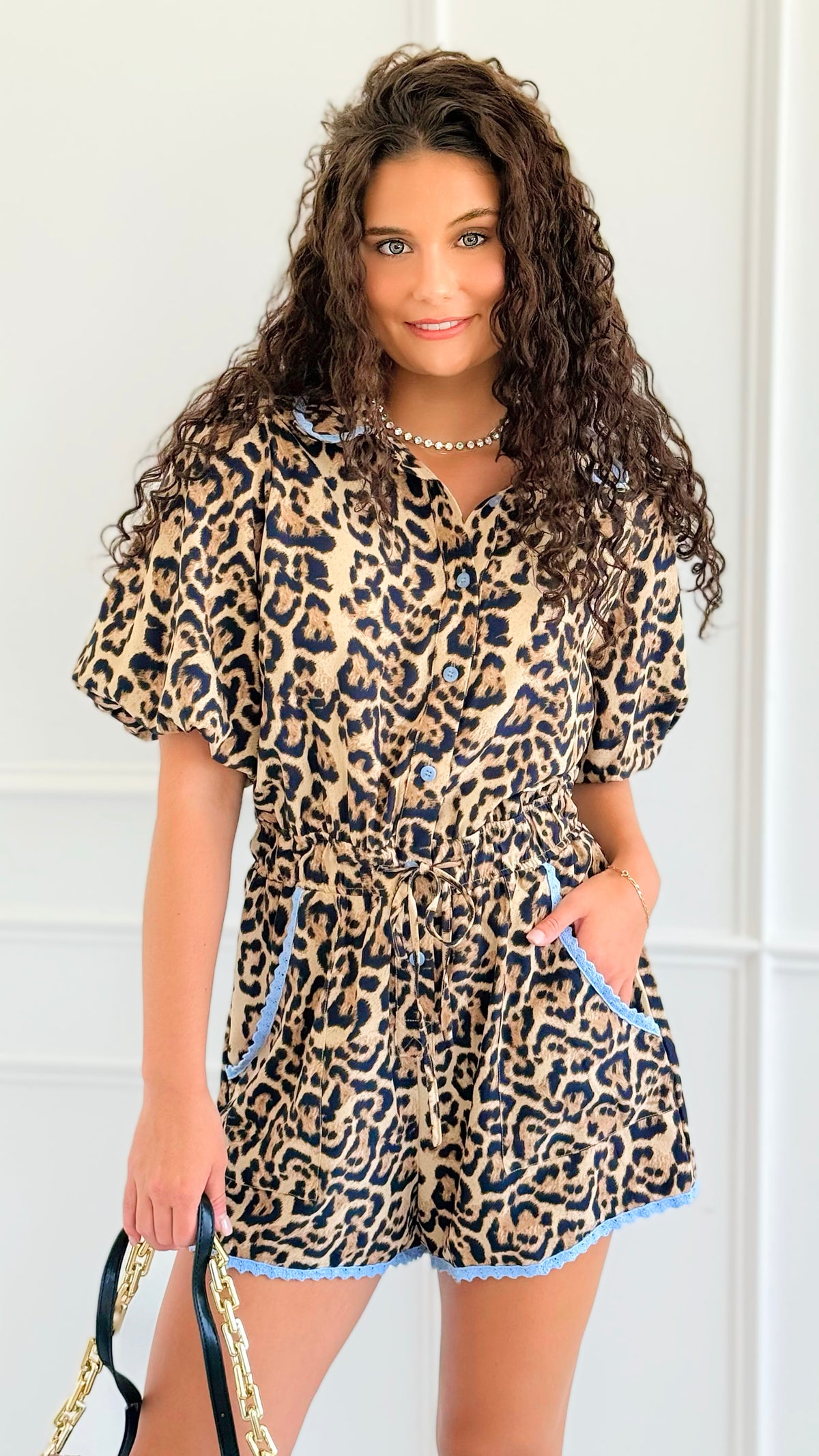 Safari Sunset Button Down Romper-200 Dresses/Jumpsuits/Rompers-Anniewear-Coastal Bloom Boutique, find the trendiest versions of the popular styles and looks Located in Indialantic, FL