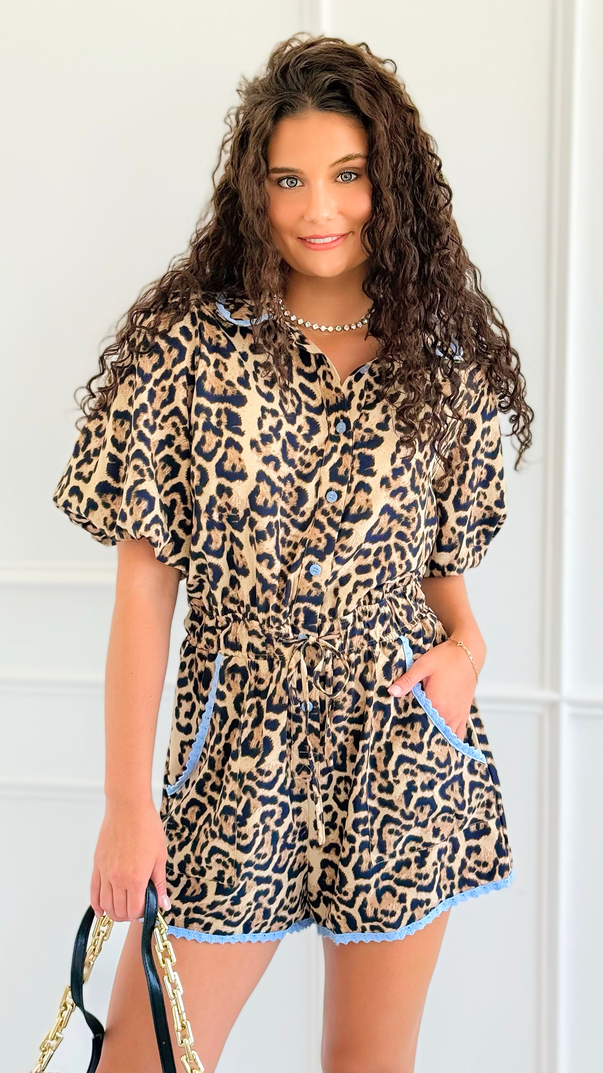 Safari Sunset Button Down Romper-200 Dresses/Jumpsuits/Rompers-Anniewear-Coastal Bloom Boutique, find the trendiest versions of the popular styles and looks Located in Indialantic, FL