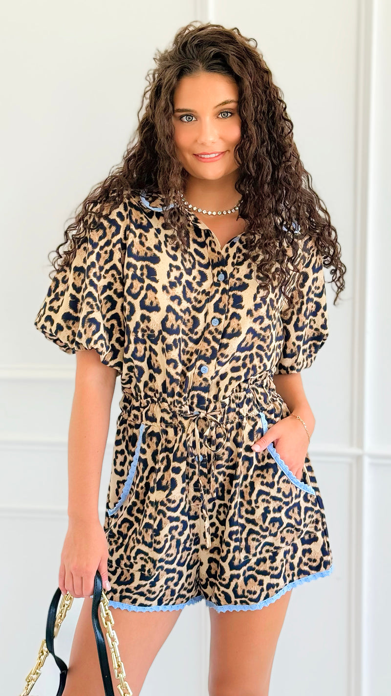 Safari Sunset Button Down Romper-200 Dresses/Jumpsuits/Rompers-Anniewear-Coastal Bloom Boutique, find the trendiest versions of the popular styles and looks Located in Indialantic, FL