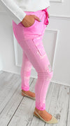 Urban Edge Graphic Italian Jogger- Pink-180 Joggers-SUNNY HOLIDAYS-Coastal Bloom Boutique, find the trendiest versions of the popular styles and looks Located in Indialantic, FL