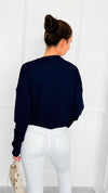 Star Wild Long Sleeve Top- Navy-110 Long Sleeve Tops-V SKY-Coastal Bloom Boutique, find the trendiest versions of the popular styles and looks Located in Indialantic, FL