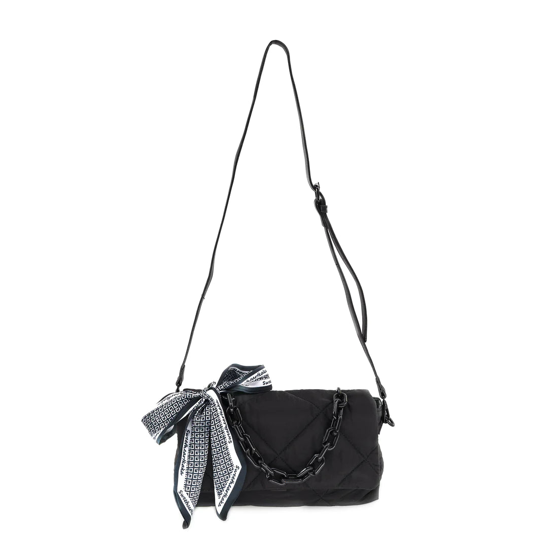 Bow Messenger Bag - Black-240 Bags-BC Handbags-Coastal Bloom Boutique, find the trendiest versions of the popular styles and looks Located in Indialantic, FL
