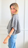 Turtle Neck Cable Knit Sweater - Grey-140 Sweaters-LALAVON-Coastal Bloom Boutique, find the trendiest versions of the popular styles and looks Located in Indialantic, FL