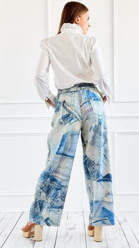 Patchwork Denim Jogger Pants-170 Bottoms-litaga-Coastal Bloom Boutique, find the trendiest versions of the popular styles and looks Located in Indialantic, FL