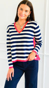 Side Line Spark Button Knit Top-130 Long Sleeve Tops-BIBI-Coastal Bloom Boutique, find the trendiest versions of the popular styles and looks Located in Indialantic, FL
