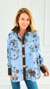 Sunlit Petals Italian Blouse-110 Long Sleeve Tops-TATTOO Z-Coastal Bloom Boutique, find the trendiest versions of the popular styles and looks Located in Indialantic, FL