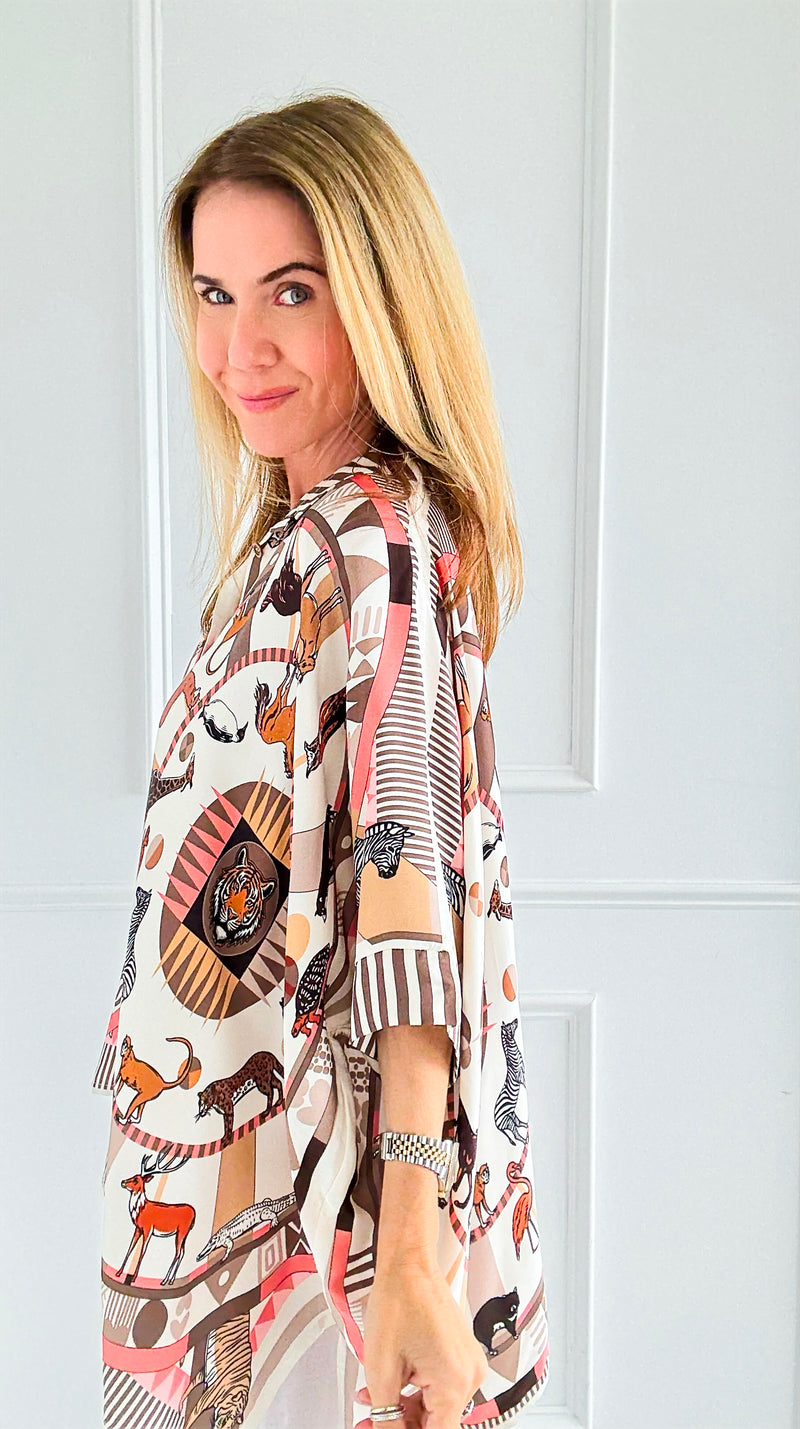 Animalia Halo Italian Button Down Top-110 short Sleeve Top-IT UNIQ-Coastal Bloom Boutique, find the trendiest versions of the popular styles and looks Located in Indialantic, FL