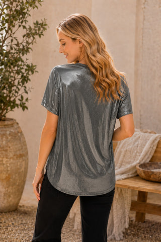 Midnight Shimmer Pocket Top
