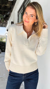 Timeless Elegance Knit Sweater-140 Sweaters-English Factory-Coastal Bloom Boutique, find the trendiest versions of the popular styles and looks Located in Indialantic, FL