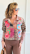 Leopard Cable Italian Jacket-160 Jackets-SEÑORITA C-Coastal Bloom Boutique, find the trendiest versions of the popular styles and looks Located in Indialantic, FL
