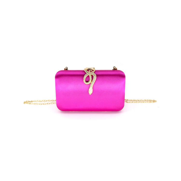 Satin Venom Clutch-240 Bags-BC Handbags-Coastal Bloom Boutique, find the trendiest versions of the popular styles and looks Located in Indialantic, FL