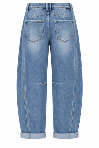 Barrel Leg Denim Pants