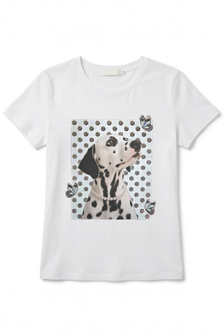 Dalmatian Butterfly Graphic Top