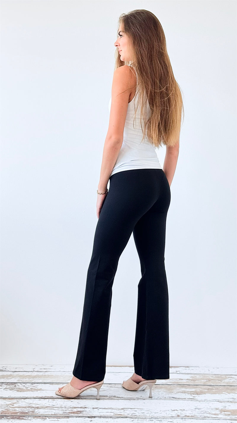 Sleek Fit Flared Leggings-170 Bottoms-Yummie-Coastal Bloom Boutique, find the trendiest versions of the popular styles and looks Located in Indialantic, FL