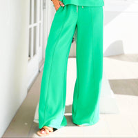 Street Luxe Drawstring Pant Set - Green
