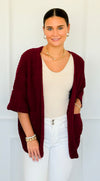 Willow Dusk Chenille Cardigan - Cabernet-150 Cardigans/Layers-Zenana-Coastal Bloom Boutique, find the trendiest versions of the popular styles and looks Located in Indialantic, FL