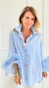 Whimsy Lane Ruffle Bell Sleeve Italian Blouse-170 Bottoms-TATTOO Z-Coastal Bloom Boutique, find the trendiest versions of the popular styles and looks Located in Indialantic, FL