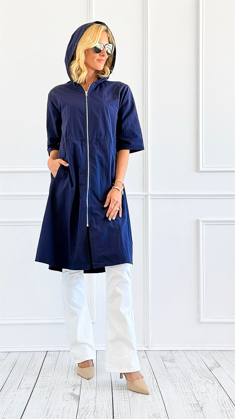 Solid Hooded Windbreaker Coat-160 Jackets-Jodifl-Coastal Bloom Boutique, find the trendiest versions of the popular styles and looks Located in Indialantic, FL