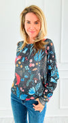 Nocturne Fox Italian St Tropez Sweater-140 Sweaters-Italianissimo-Coastal Bloom Boutique, find the trendiest versions of the popular styles and looks Located in Indialantic, FL