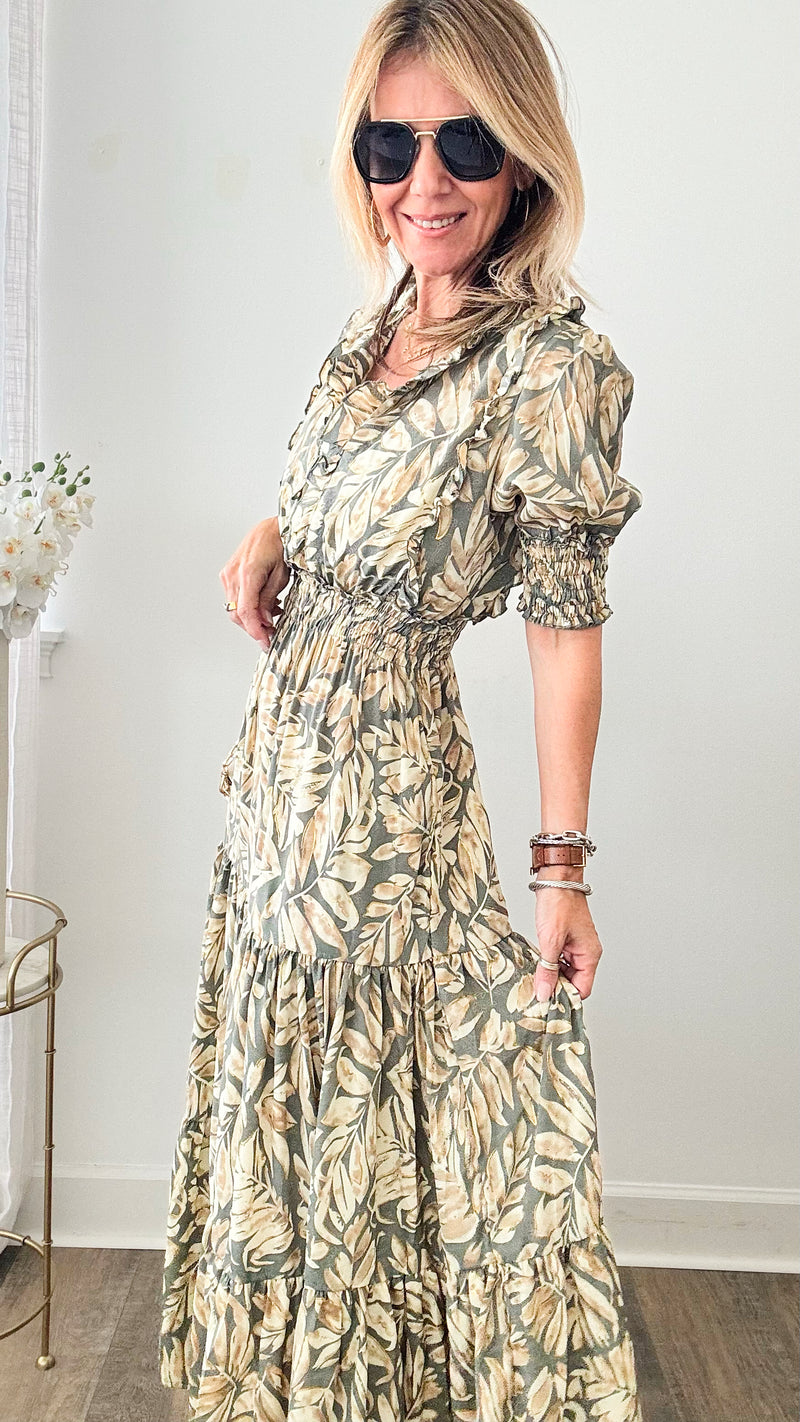 Two Palms Ruffle Dress-200 dresses/jumpsuits/rompers-Fashion Fuse-Coastal Bloom Boutique, find the trendiest versions of the popular styles and looks Located in Indialantic, FL