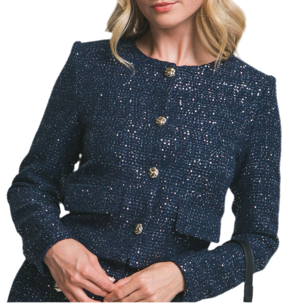 Park Avenue Nights Tweed Jacket-160 Jackets-LOVE TREE-Coastal Bloom Boutique, find the trendiest versions of the popular styles and looks Located in Indialantic, FL