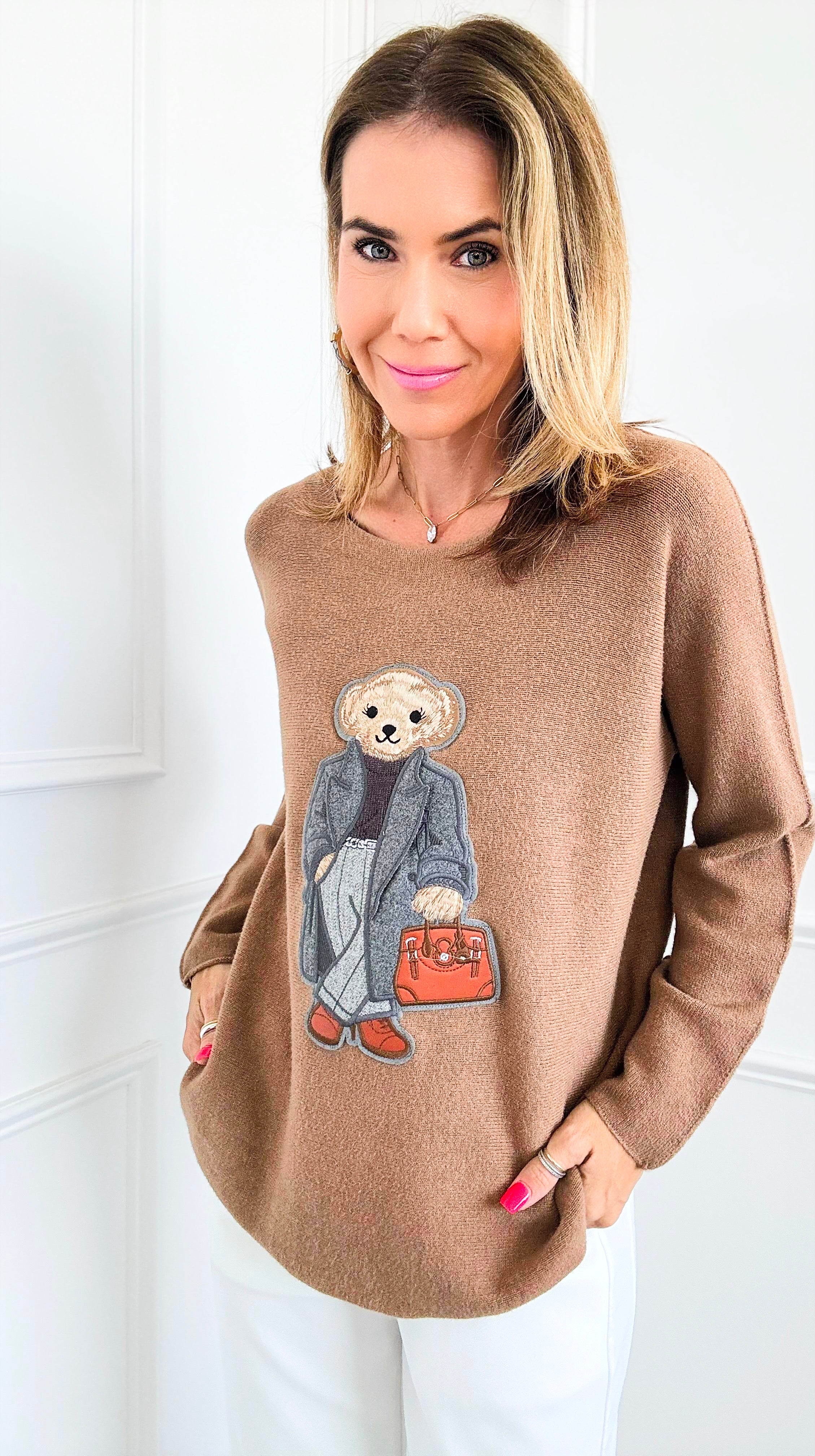 Sophisticated Style Custom CB Italian Pullover - Deep Camel-140 Sweaters-Italianissimo / Holly-Coastal Bloom Boutique, find the trendiest versions of the popular styles and looks Located in Indialantic, FL