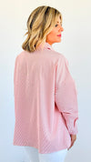 Breezy Mornings Button-Down Top - Orange-130 Long Sleeve Tops-Jodifl-Coastal Bloom Boutique, find the trendiest versions of the popular styles and looks Located in Indialantic, FL