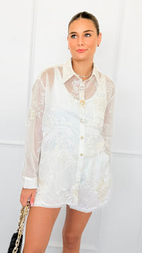 Dreamy Petals Embroidery Italian Set-210 Loungewear/Sets-SEÑORITA C-Coastal Bloom Boutique, find the trendiest versions of the popular styles and looks Located in Indialantic, FL