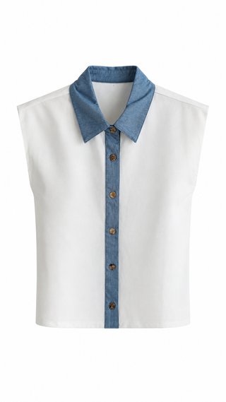 Collared Button Front Top