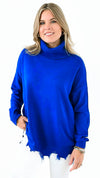 Wild Heart Knit Sweater - Royal Blue-140 Sweaters-VENTI6 OUTLET-Coastal Bloom Boutique, find the trendiest versions of the popular styles and looks Located in Indialantic, FL