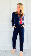 Santorini By Night Pant - Navy-180 Joggers-Joh Apparel-Coastal Bloom Boutique, find the trendiest versions of the popular styles and looks Located in Indialantic, FL