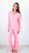 Dreamy Nights Pajama Set - Pink-210 Loungewear/Sets-Zenana-Coastal Bloom Boutique, find the trendiest versions of the popular styles and looks Located in Indialantic, FL