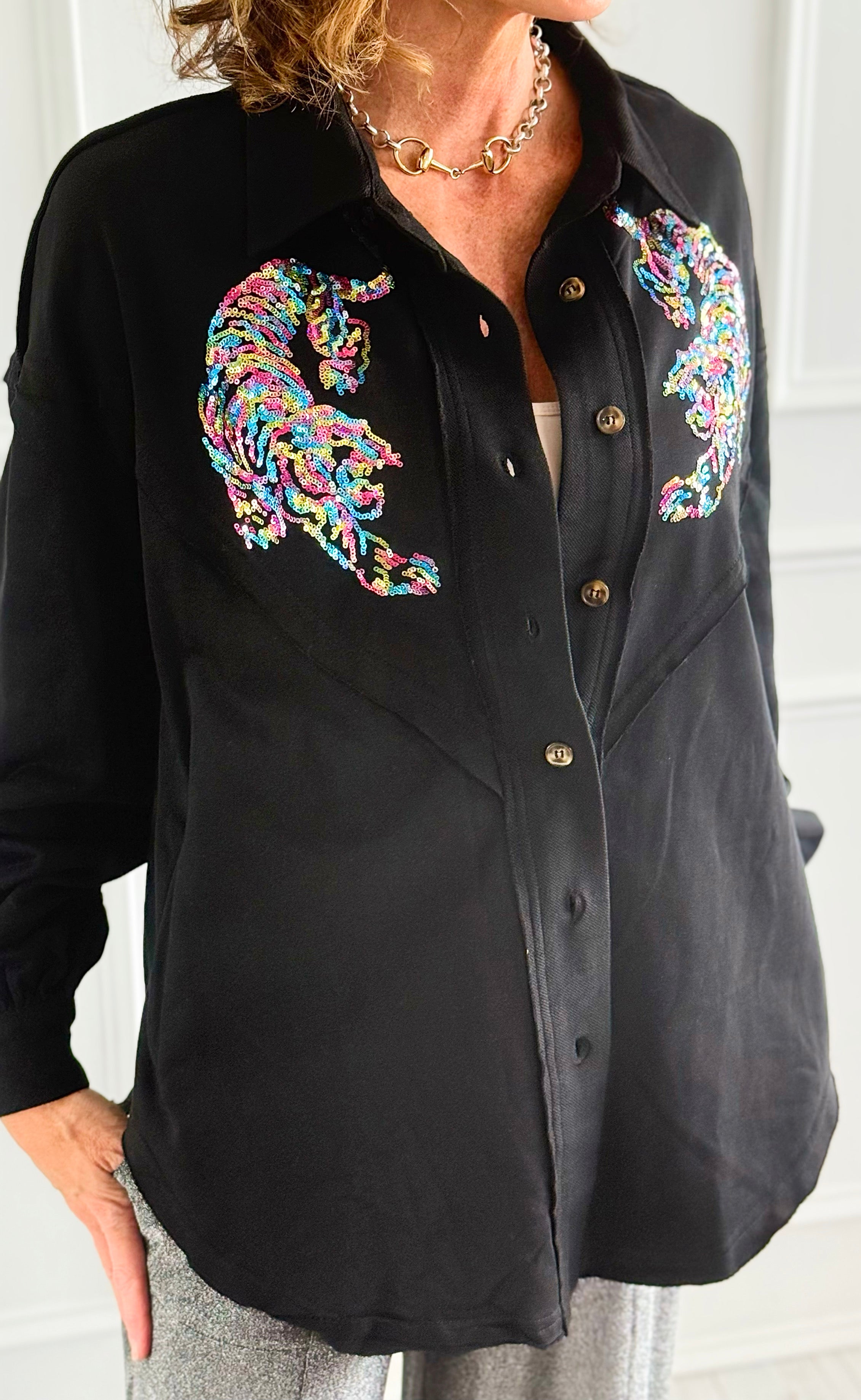 Wild Bloom Button Down Shacket