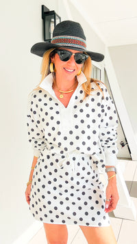 Whimsical Polka Whisper Two-Piece Set - Ivory