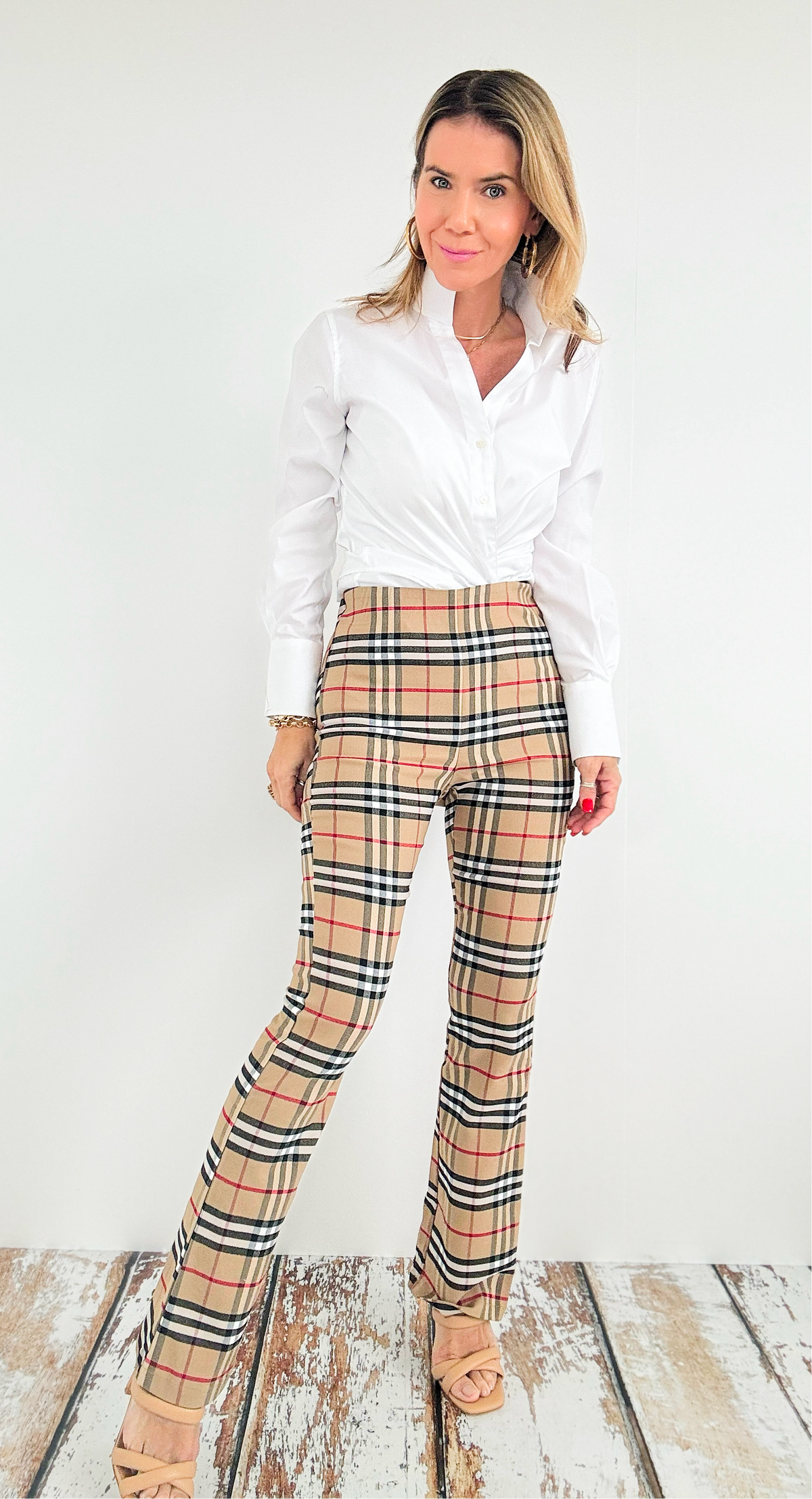 Heritage Plaid Pants - Khaki-170 Bottoms-Must Have-Coastal Bloom Boutique, find the trendiest versions of the popular styles and looks Located in Indialantic, FL