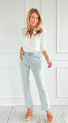 Cool Confidence Crop Straight Leg Jeans-190 Denim-Mica Denim-Coastal Bloom Boutique, find the trendiest versions of the popular styles and looks Located in Indialantic, FL