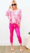 Italian Wish List Moonlit Jogger - Fuchsia-180 Joggers-Italianissimo/ venti6-Coastal Bloom Boutique, find the trendiest versions of the popular styles and looks Located in Indialantic, FL