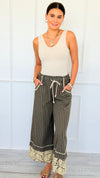 Striped Palazzo Pants with Crochet Hem-170 Bottoms-Blue Velvet-Coastal Bloom Boutique, find the trendiest versions of the popular styles and looks Located in Indialantic, FL