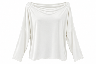 After Hours Boatneck Italian Top- White